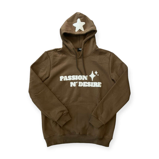 PND ”HOODIE” COFFEE BROWN